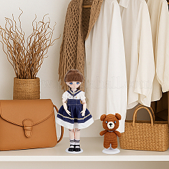 Mini Plastic & Metal Doll Display Stand&nbsp;AJEW-WH0696-631B