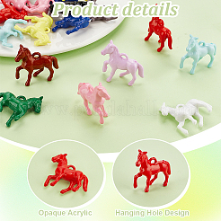 48Pcs 12 colors Opaque Acrylic Pendants&nbsp;TACR-PH0001-47