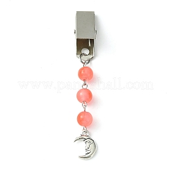 Peace Sign/Dragonfly/Moon Tibetan Style Alloy Pendant Credit Card Clip Puller&nbsp;JEWB-BR00131