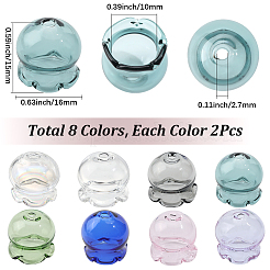 16Pcs 8 Colors Glass Bead Cone for Wind Chimes Making&nbsp;GLAA-SC0002-73