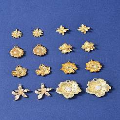 16Pcs 8 Styles Alloy & Brass & 304 Stainless Steel Pendants&nbsp;FIND-FS0004-37