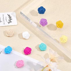 40Pcs 10 Colors Food Grade Eco-Friendly Silicone Focal Beads&nbsp;SIL-CA0001-46