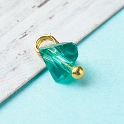 Electroplate Glass Charms&nbsp;PALLOY-JF00821-06