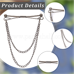 5Pcs 5 Colors Alloy Hanging Chain Brooches&nbsp;FIND-GF0006-85