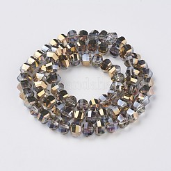 Electroplate Glass Beads Strands&nbsp;EGLA-L012-A-HP02
