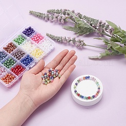1200Pcs 15 Colors Imitation Pearl Acrylic Beads&nbsp;OACR-YW0001-12