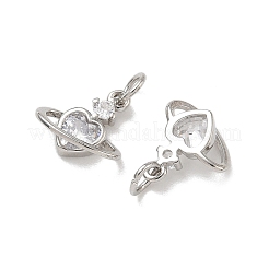 Brass Pave Clear Cubic Zirconia Charms&nbsp;CU-CBA6E4E-19P-D