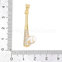 Brass Micro Pave Cubic Zirconia with Enamel Pendants&nbsp;LS-KK-Z145-04G