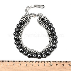 Natural Gemstone Round Beads Multi-strand Bracelets&nbsp;BJEW-D330-02P