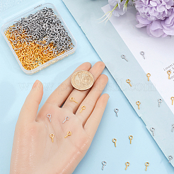 600Pcs 2 Colors Iron Screw Eye Pin Peg Bails&nbsp;IFIN-SP0001-06