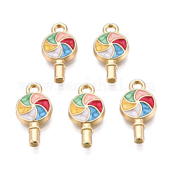 Golden Plated Alloy Enamel Pendants&nbsp;ENAM-T009-99-RS