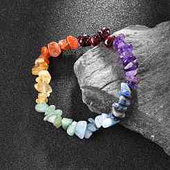 Chakra Gemstone Stretch Bracelets&nbsp;X-BJEW-JB02288-01