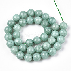 Natural Myanmar Jade/Burmese Jade Beads Strands&nbsp;G-T064-22-10mm