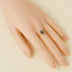 304 Stainless Steel with Natural Shell Open Cuff Rings for Women&nbsp;GL4110-4