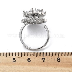 Gear Rotatable Open Cuff Rings for Women&nbsp;RJEW-S402-12P