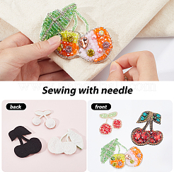 6Pcs 3 Styles Cherry Acrylic Iron on/Sew On Patches&nbsp;PATC-GF0001-50