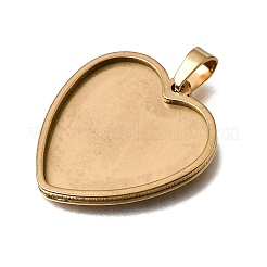 304 Stainless Steel Pendant Cabochons Settings&nbsp;SA-CBA8A58-01A-G