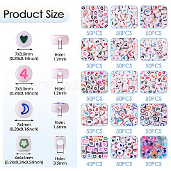 15 Styles Opaque Acrylic Beads&nbsp;MACR-TA0001-64