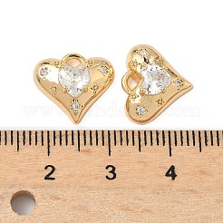 Brass Micro Pave Cubic Zirconia Pendants&nbsp;KK-S531-10G-B