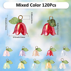 12 Sets Flora Leaves & Lily Flower Charms&nbsp;FIND-SC0016-69