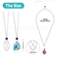Braided Waxed Cotton Thread Cords Macrame Pouch Necklace Making&nbsp;AJEW-SW00019