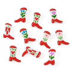 10Pcs 5 Styles Boot Baking Paint Glass Enamel Beads&nbsp;LAMP-TA0002-80A