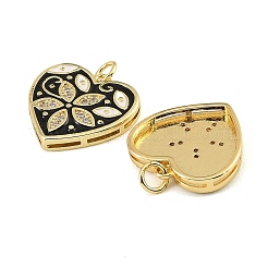 Brass Micro Pave Clear Cubic Zirconia Pendants&nbsp;CU-CBA9175-33G-02