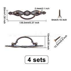 Zinc Alloy Handle&nbsp;PALLOY-WH0072-37AB