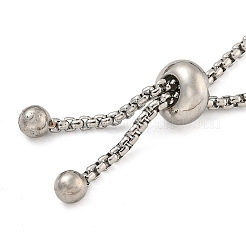 Non-Tarnish 304 Stainless Steel Box Chain Slider Bracelet Makings&nbsp;STAS-P360-03P