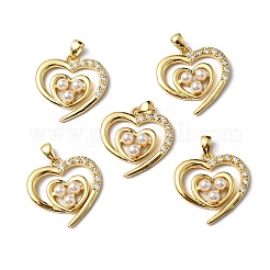 Plastic Imitation Pearl Pendants&nbsp;KK-P235-03G