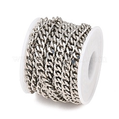 Brass Cuban Link Chains&nbsp;KK-CBAC547-19P