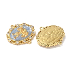 Epoxy Resin & Shell Connector Charms&nbsp;KK-K380-10B-G