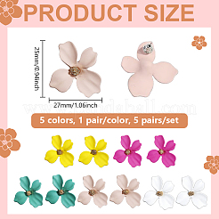 Flower Alloy Stud Earrings&nbsp;EJEW-HY0001-09