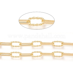 Brass Handmade Paperclip Chains&nbsp;X-CHC-M019-11G