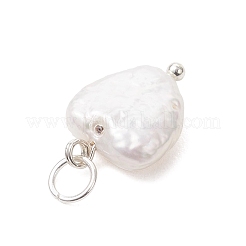 Natural Baroque Keshi Pearl Pendants&nbsp;PALLOY-JF05177