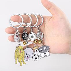 WEWAYSMILE 2 pcs Dog Keychain Car Keychain Pet Pendant Key-Ring Lovely Dog Key-ring Portable Metal Keychain Gift for Pet Lover Birthday Puppy Theme Party Supplies (Schnauzer)&nbsp;JX794A