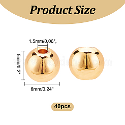 Rack Plating Brass Beads&nbsp;KK-LP0001-08G-04