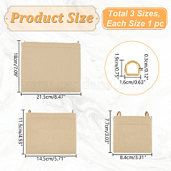 3Pcs 3 Sizes Felt Bag Organizer Inserts&nbsp;FIND-WH0172-16C
