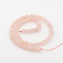 Natural Rose Quartz Round Beads Strands&nbsp;G-J302-06-4mm