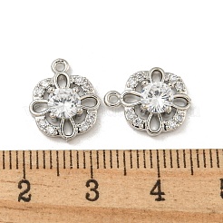 Brass Micro Pave Clear Cubic Zirconia Charms&nbsp;KK-Z057-04P