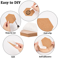 Self-adhesive Cork Coaster&nbsp;AJEW-WH20042-14B