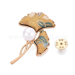 Polyester & Imitation Pearl Pins&nbsp;JEWB-B044-01G