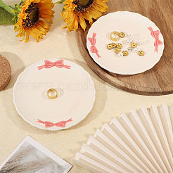 2Pcs Porcelain Plates&nbsp;AJEW-GL0003-46