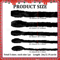 5Pcs 5 Style Imitation Rabbit Hair Ribbons&nbsp;OCOR-PH0007-54B