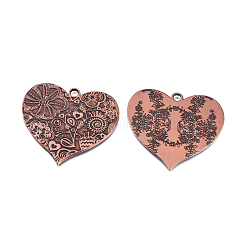 Tibetan Style Alloy Heart Big Pendants&nbsp;PALLOY-J564-14R-AAA-NF