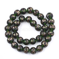 Handmade Gold Sand Lampwork Beads&nbsp;LAMP-T006-02D