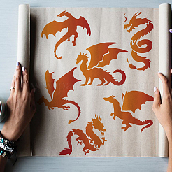 1 Set Autumn Theme PET Hollow Out Drawing Painting Stencils&nbsp;DIY-MA0003-03B