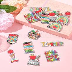 16Pcs 8 Styles Teachers' Day Printed Opaque Acrylic Pendants&nbsp;FIND-FS0003-84