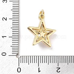 Brass Micro Pave Cubic Zirconia Pendants&nbsp;KK-F877-10G