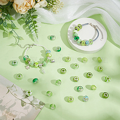 100Pcs 10 Styles Resin European Beads&nbsp;RPDL-SP0001-07